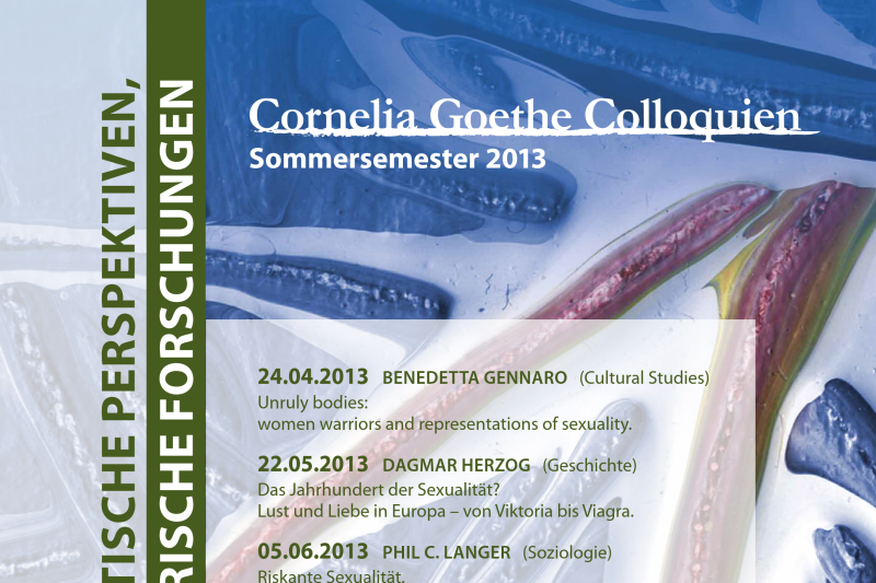 Plakat zum CGColloquium im Sommersemester 2013