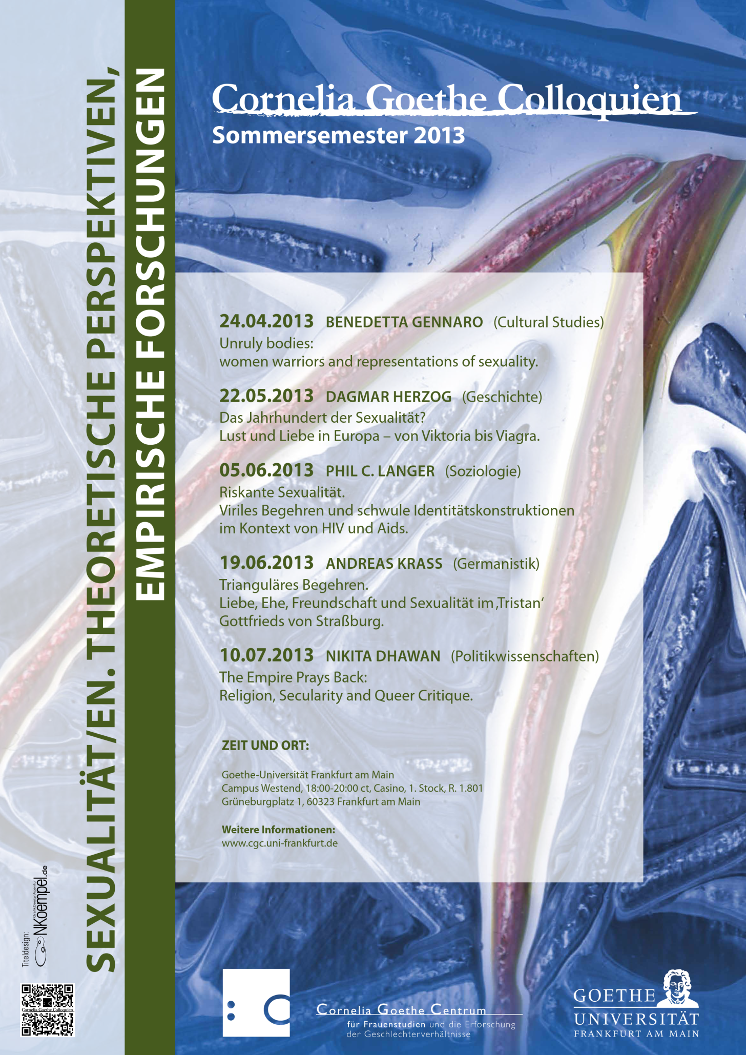 Plakat zum CGColloquium im Sommersemester 2013